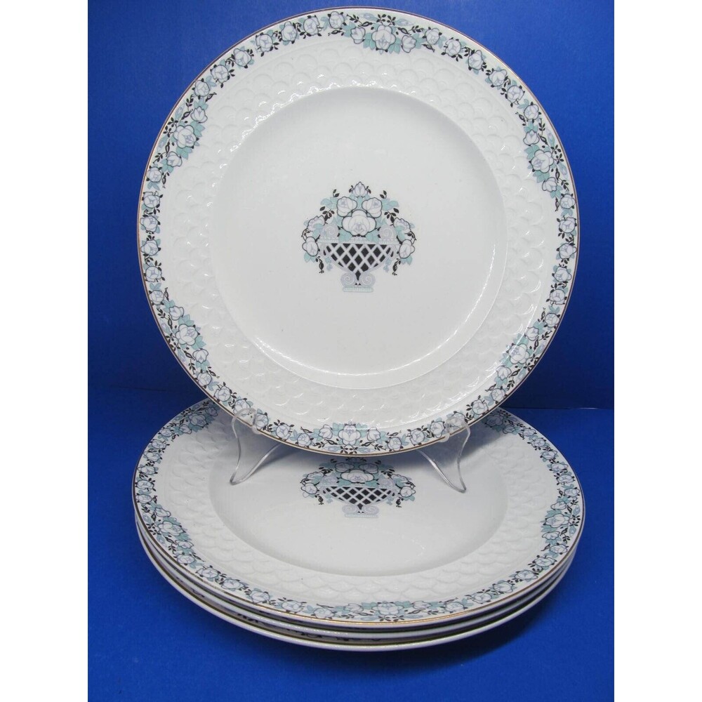 Johnson Brothers Rosalind Set Of Four 10" Dinner Plates Discontinued In EUC